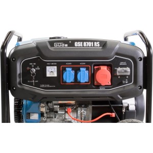 Güde Stromerzeuger GSE 8701 RS Benzin mit 2x 230V und 1x 400V Anschluss.