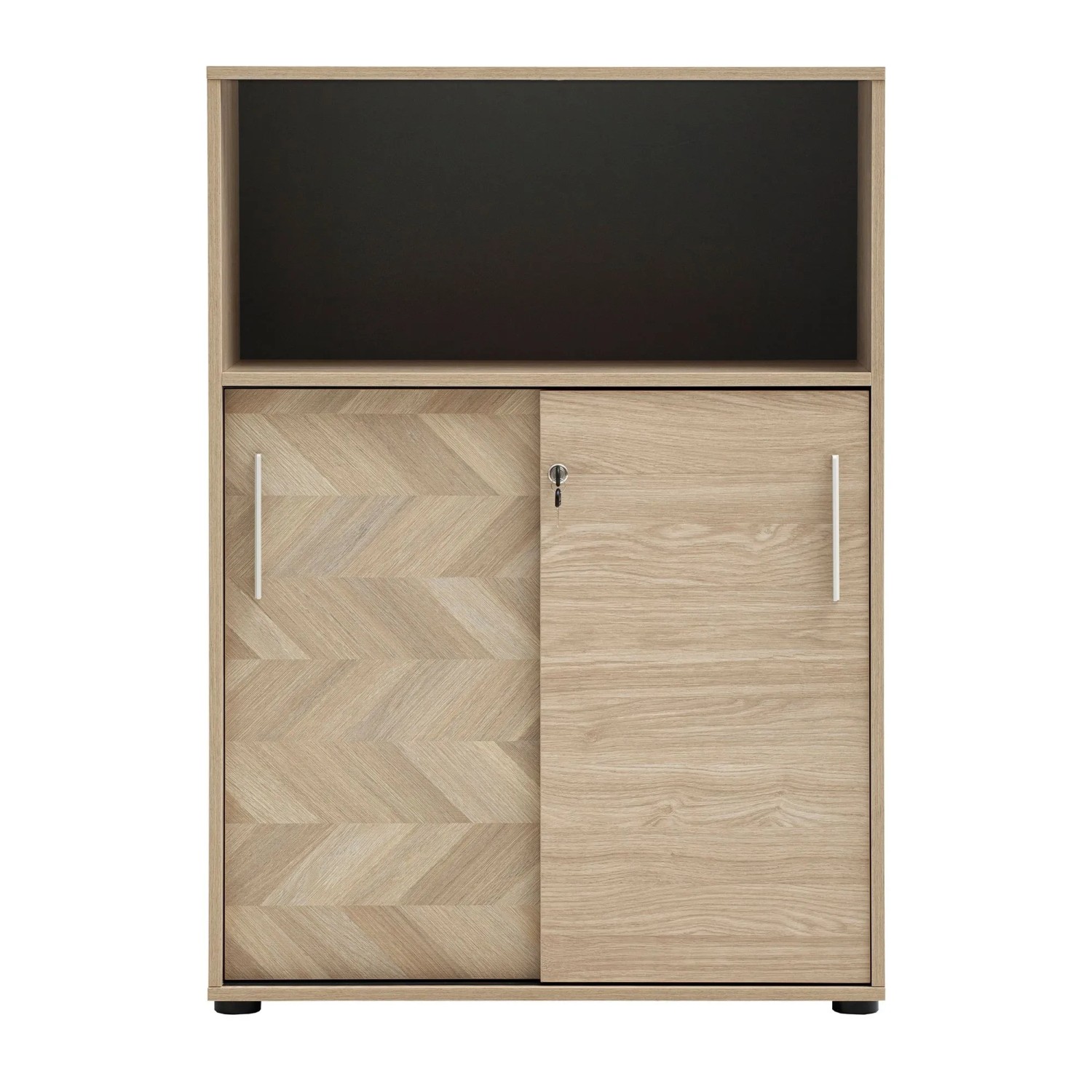 Schildmeyer Highboard Arezzo Schiebetür 113,4 cm x 80,1 cm x 38,2 cm Fischgräte