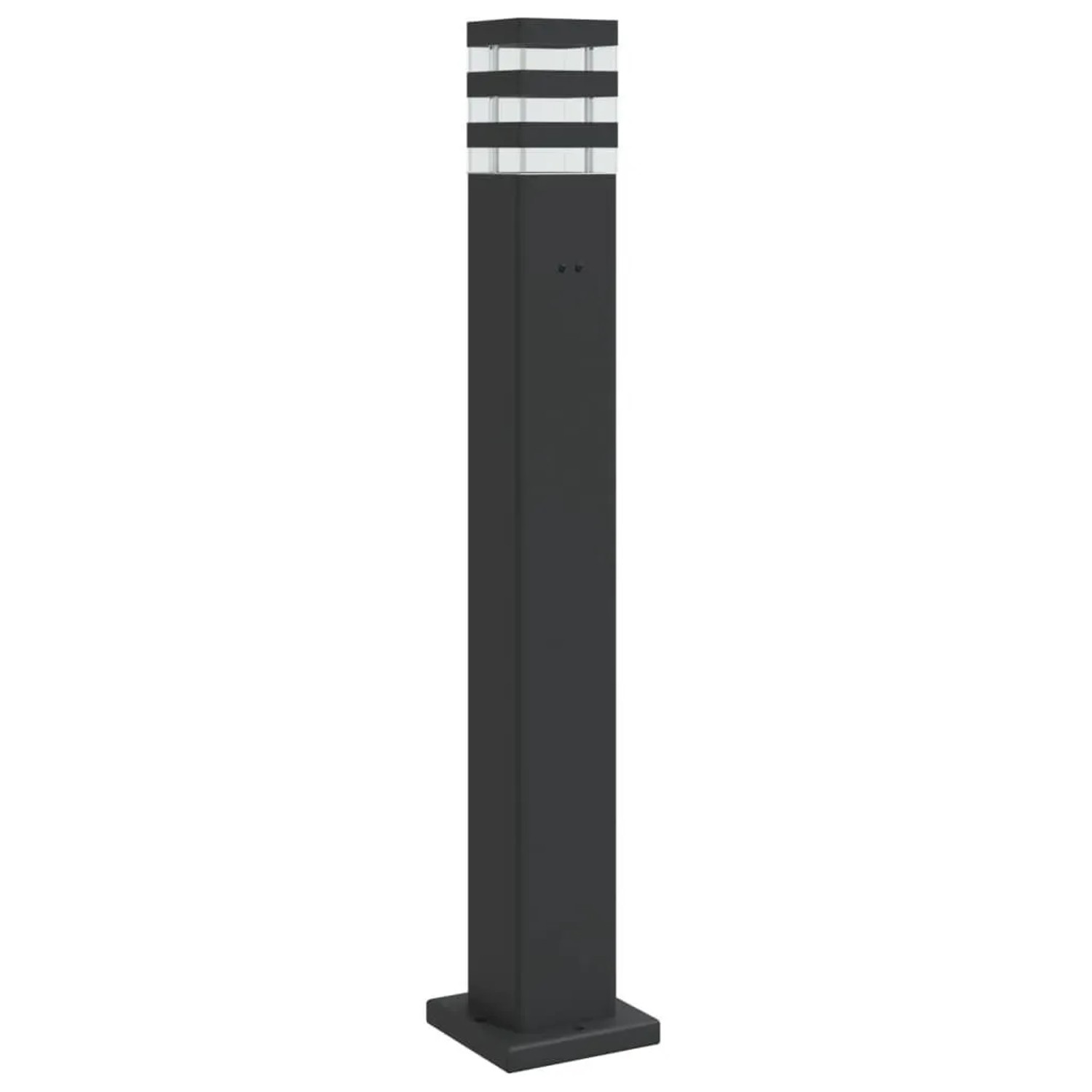 vidaXL Wegeleuchte mit Steckdose Schwarz 80 cm Aluminium 4006407