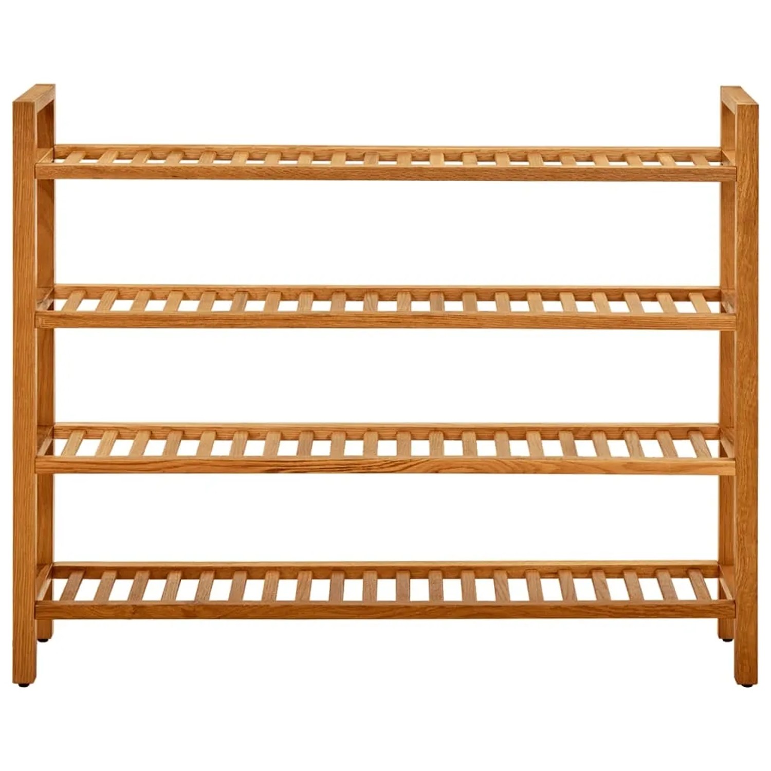 vidaXL Schuhregal mit 4 Etagen 100x27x80 cm Massivholz Eiche 331750_2