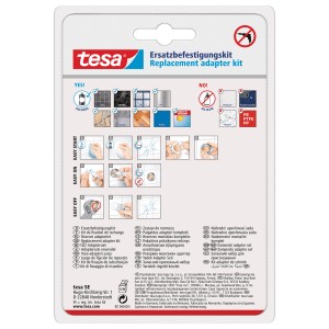 Tesa Ersatzbefestigungskit Bath Spare BK 73, 3-teiliges Set für Klebehaken.