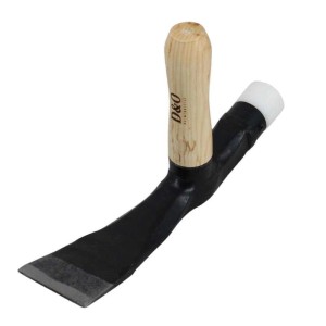 D&O Pflasterhammer (7 cm) mit Gummiaufsatz und Holzgriff für Pflasterarbeiten.