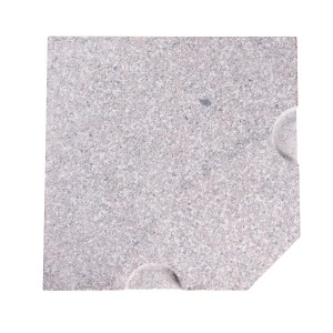 Granitplatte für Schirmsockel Eco light, hellgrau, hochglanzpoliert, 50x50 cm.