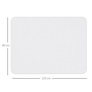 Transparente HOMCOM Bodenschutzmatte 90x120cm aus Kunststoff für Hartböden.