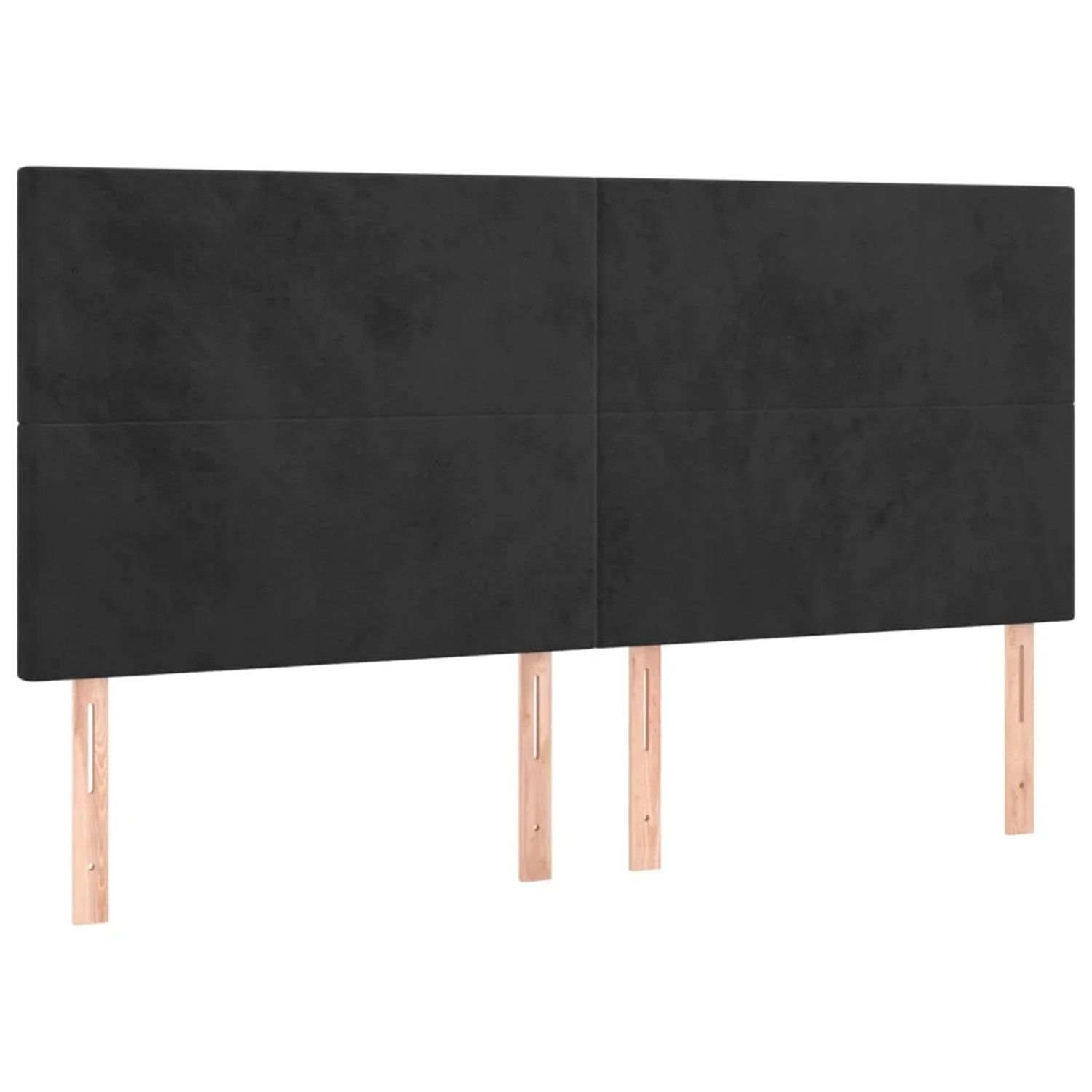 Schwarzes Samt Bettgestell mit Kopfteil, 160x200 cm, vidaXL. Schlafzimmer Möbel.