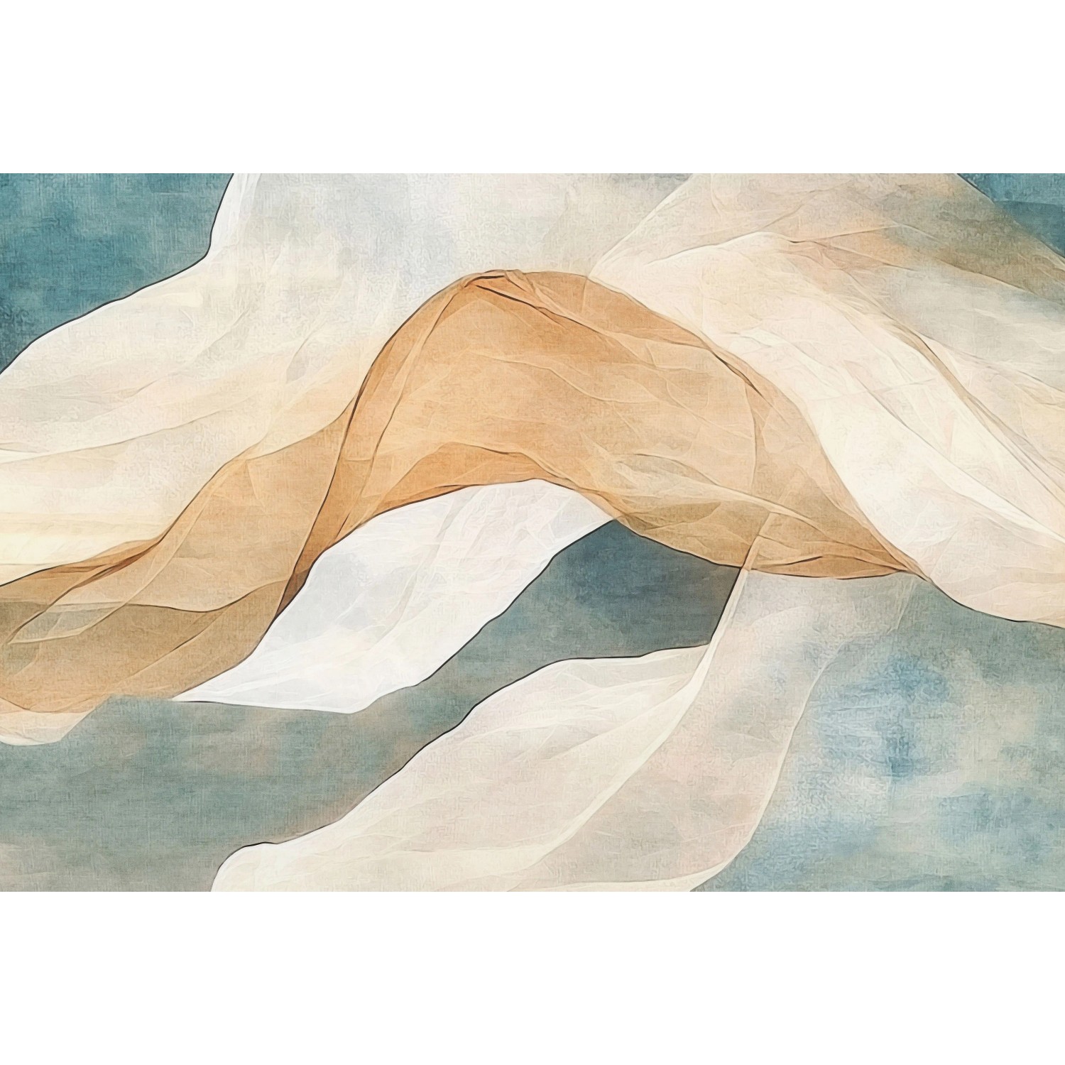 Erismann Vliestapete Art Edition 2 Ventura 4 m x 2,7 m Blau-Beige