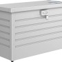 Biohort Paket-Box 100, silber-metallic, mit Schloss. Universalbox für sichere Paketlieferung.