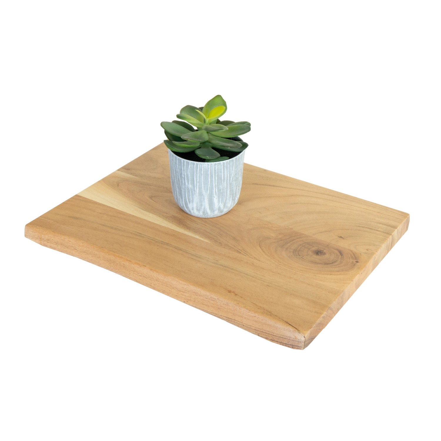 SAM Holzplatte Arya mit Echter Baumkante Einseitig 40 x 30 cm Akazienholz Natur