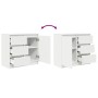 vidaXL Sideboard mit Schublade Weiß 71x35x65 cm Holzwerkstoff 861571_9