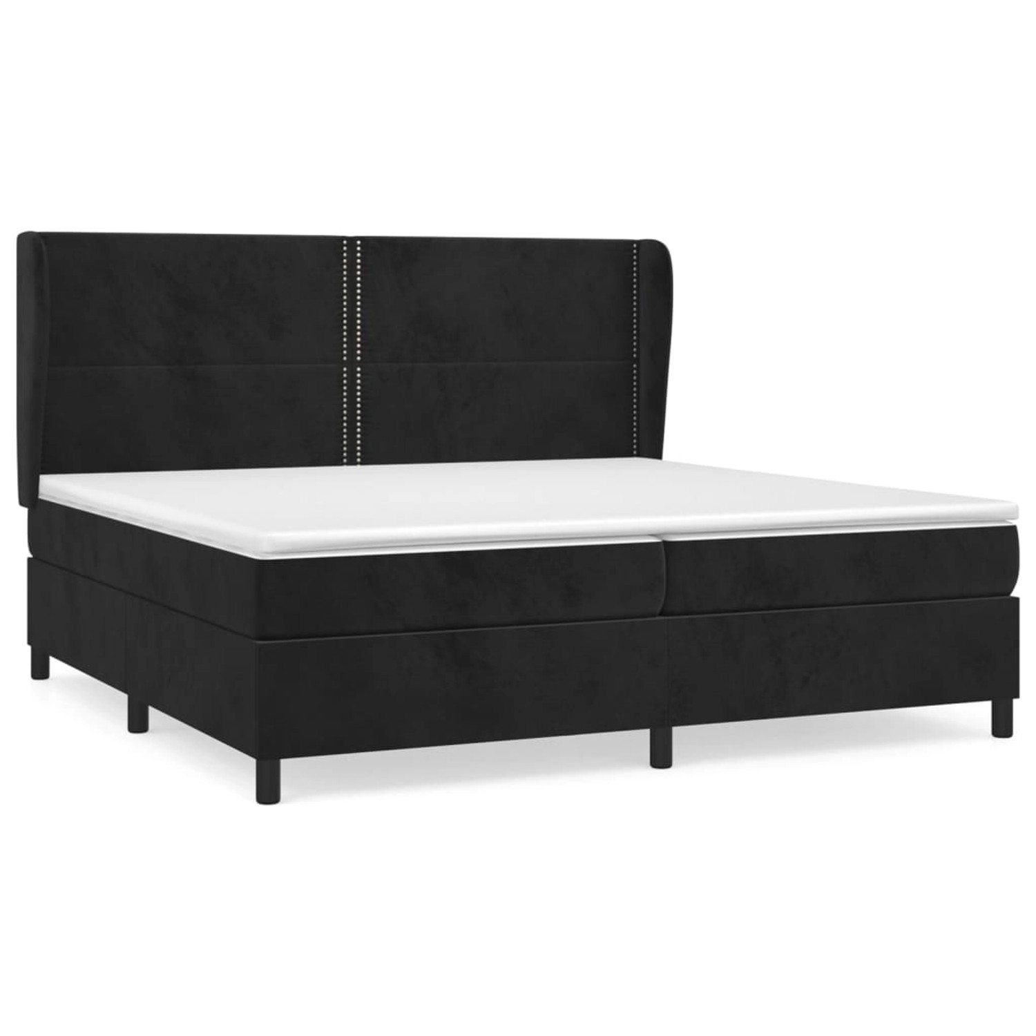 vidaXL Boxspringbett mit Matratze Schwarz 200x200 cm Samt1372939 günstig online kaufen