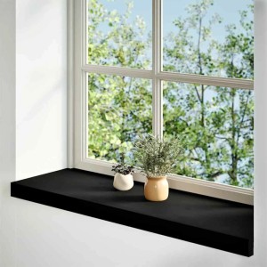 vidaXL Fensterbänke 2 Stk Dunkelbraun 90x30x2 cm Massivholz Eiche 4009191
