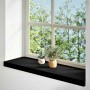 vidaXL Fensterbänke 2 Stk Dunkelbraun 90x30x2 cm Massivholz Eiche 4009191_2