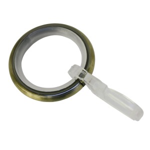 Gardinia Ring Memphis Messing-Antik mit Gleiteinlage, 10er-Pack für Stilgarnituren.