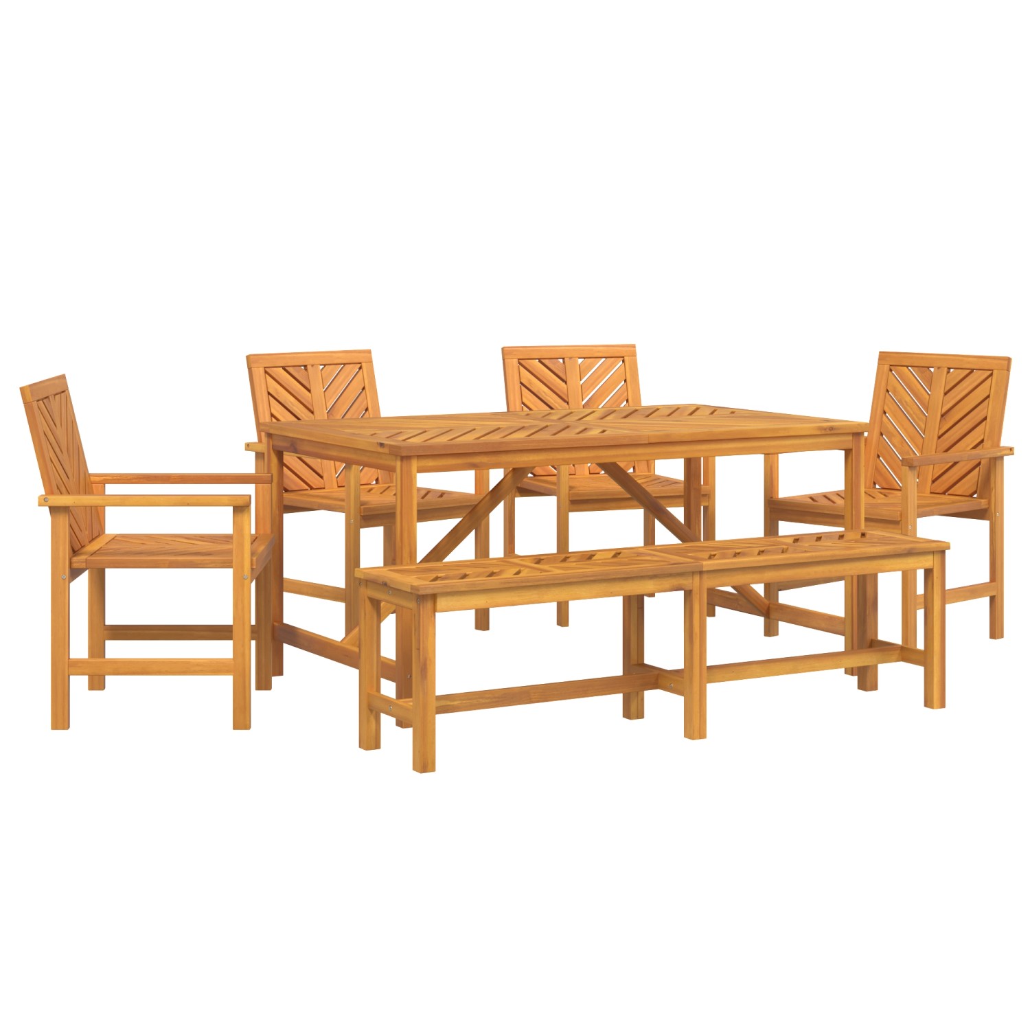 vidaXL 5-Teilige Garten Essgruppe Massivholz Akazie 3154114 günstig online kaufen