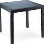 Rechteckiger, anthrazitfarbener Progarden Gartentisch King, 79x79 cm.