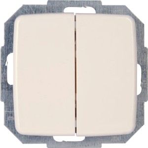 Kopp Doppel-Wechselschalter Rivo, reinweiß, für Schalterprogramme.