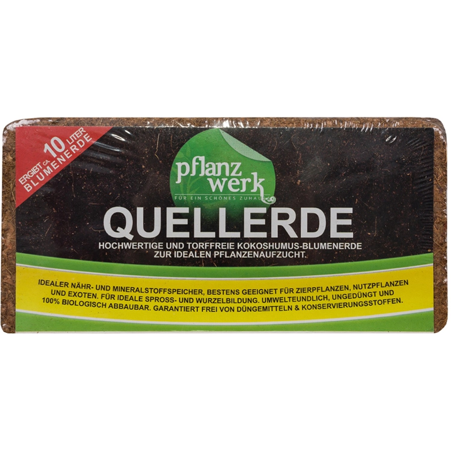 Pflanzwerk® Premium Quellerde 8 x 650 g ergibt ca. 80 l Blumenerde