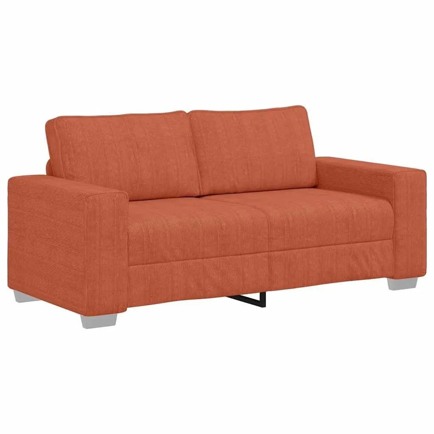 vidaXL Zweisitzer-Sofa Rot Orange 140 cm Cordstoff 4105206 günstig online kaufen