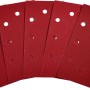 5 rote LUX Schleifstreifen K180, 93x190mm, gelocht für Schwingschleifer Zubehör.