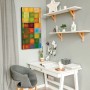 Banjado Magnettafel 37x78cm mit Farbkasten-Motiv als Wanddeko im Arbeitszimmer.