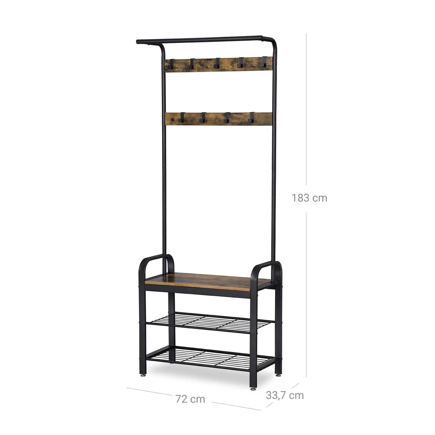 Vasagle Garderobe mit Sitzbank 33,7 x 72 x 183 cm kaufen bei OBI