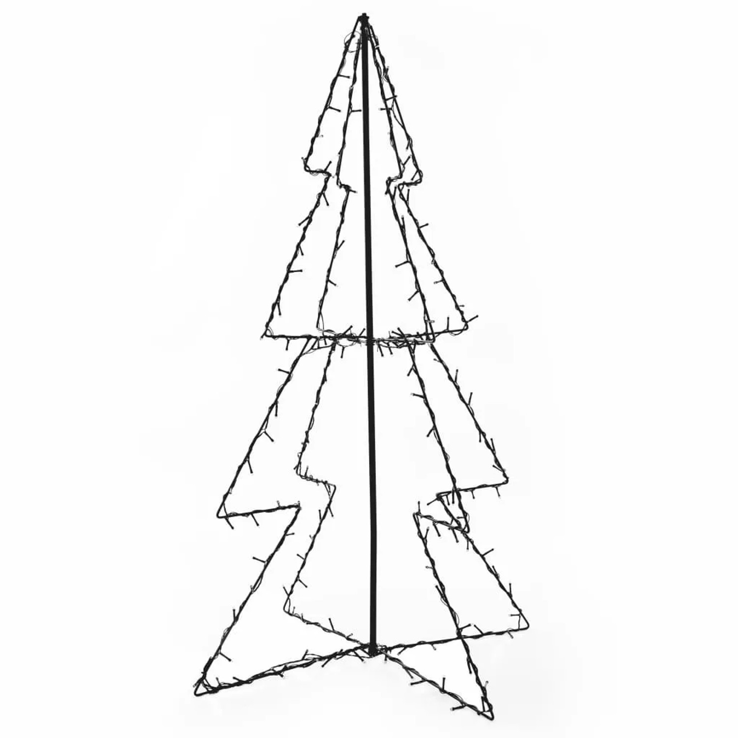 vidaXL Weihnachtsbaum in Kegelform 160 LEDs Indoor   Outdoor 78x120 cm