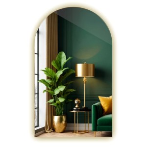 Tulup LED Spiegel LED Lichtspiegel Abgerundet 45x80 cm Abgerundeter LED Spiegel Design LED Spiegel Neutralweiß 4000K