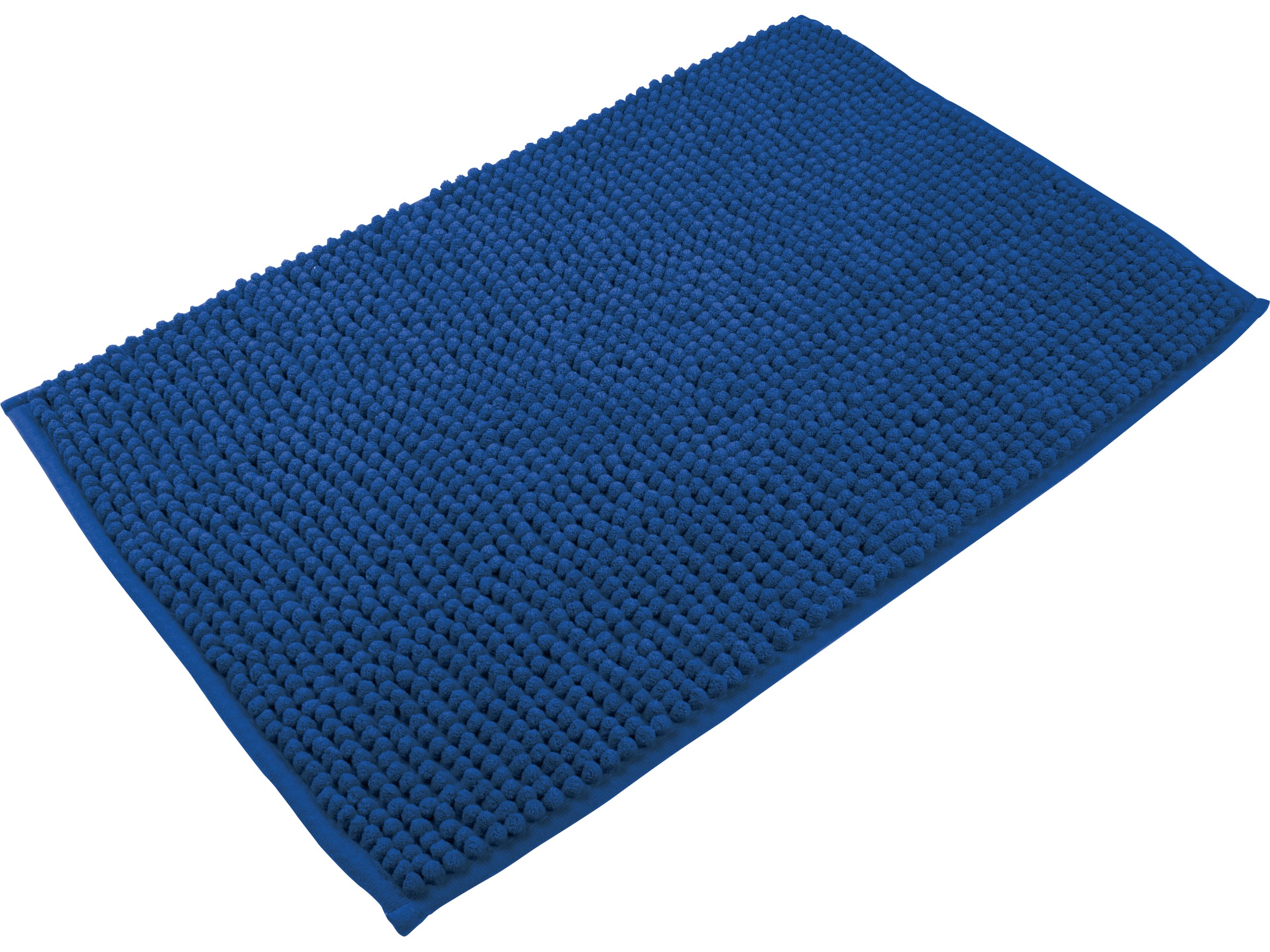 4-teiliges Badezimmer-Set Mit Duschvorhang & Teppich – Dunkelblau, Geometrisches Design