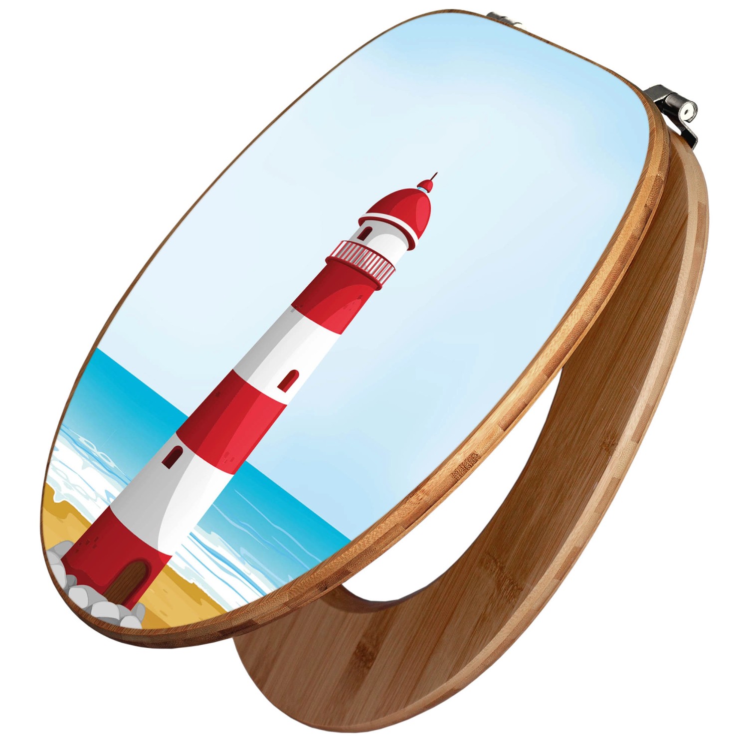 Banjado Design WC Sitz Bambus Toilettendeckel Toilettensitz Bambus Holz Klo günstig online kaufen
