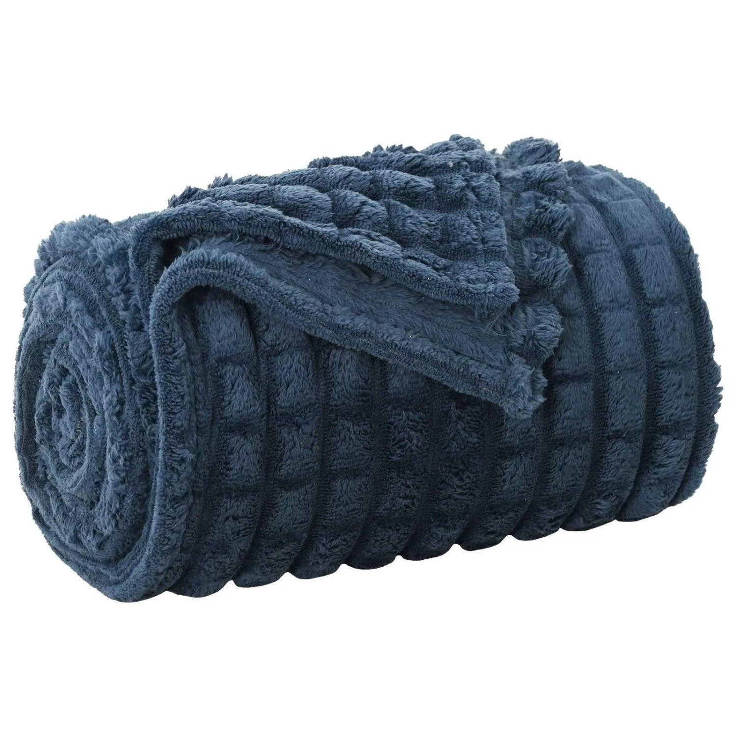 vidaXL Überwurfdecke Marineblau 200 x 150 cm Fleece 42016926