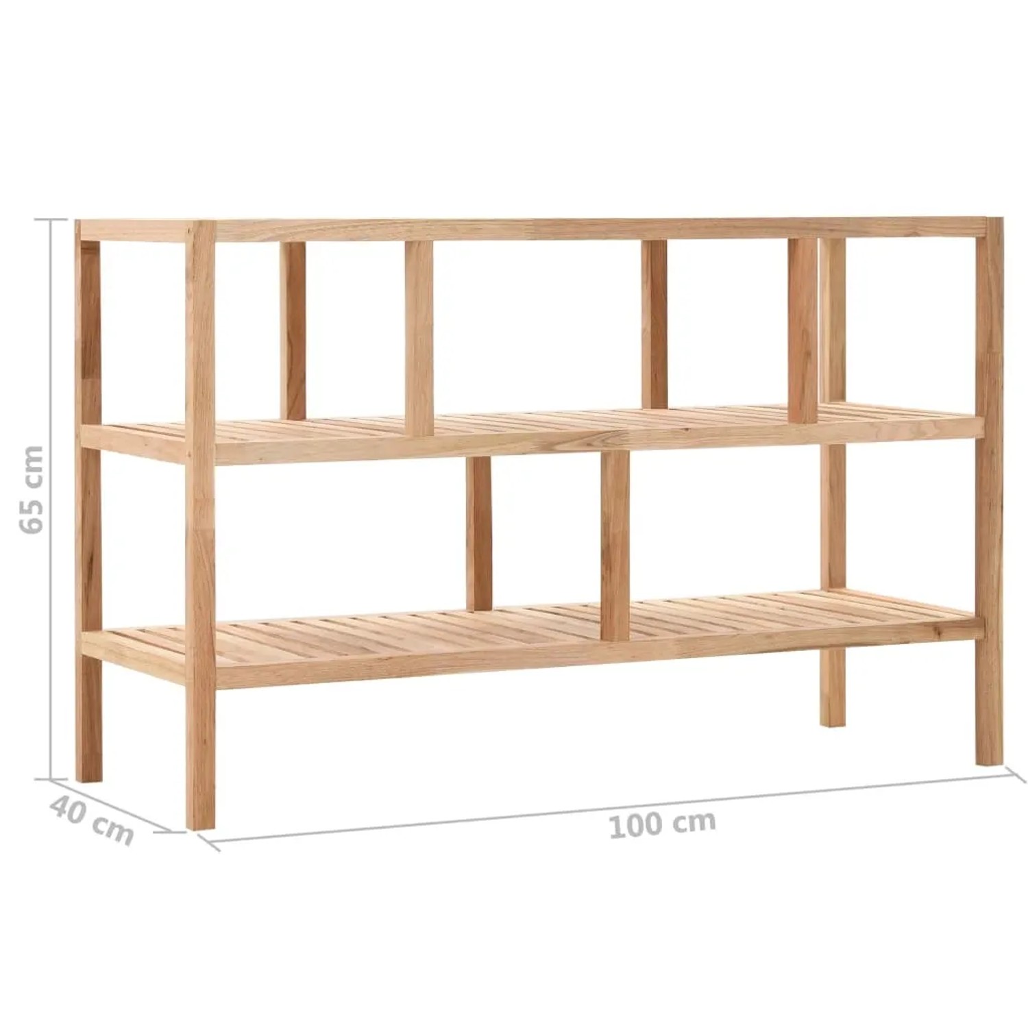 vidaXL Badezimmerregal Walnussholz Massiv 100 x 40 x 65 cm kaufen bei OBI