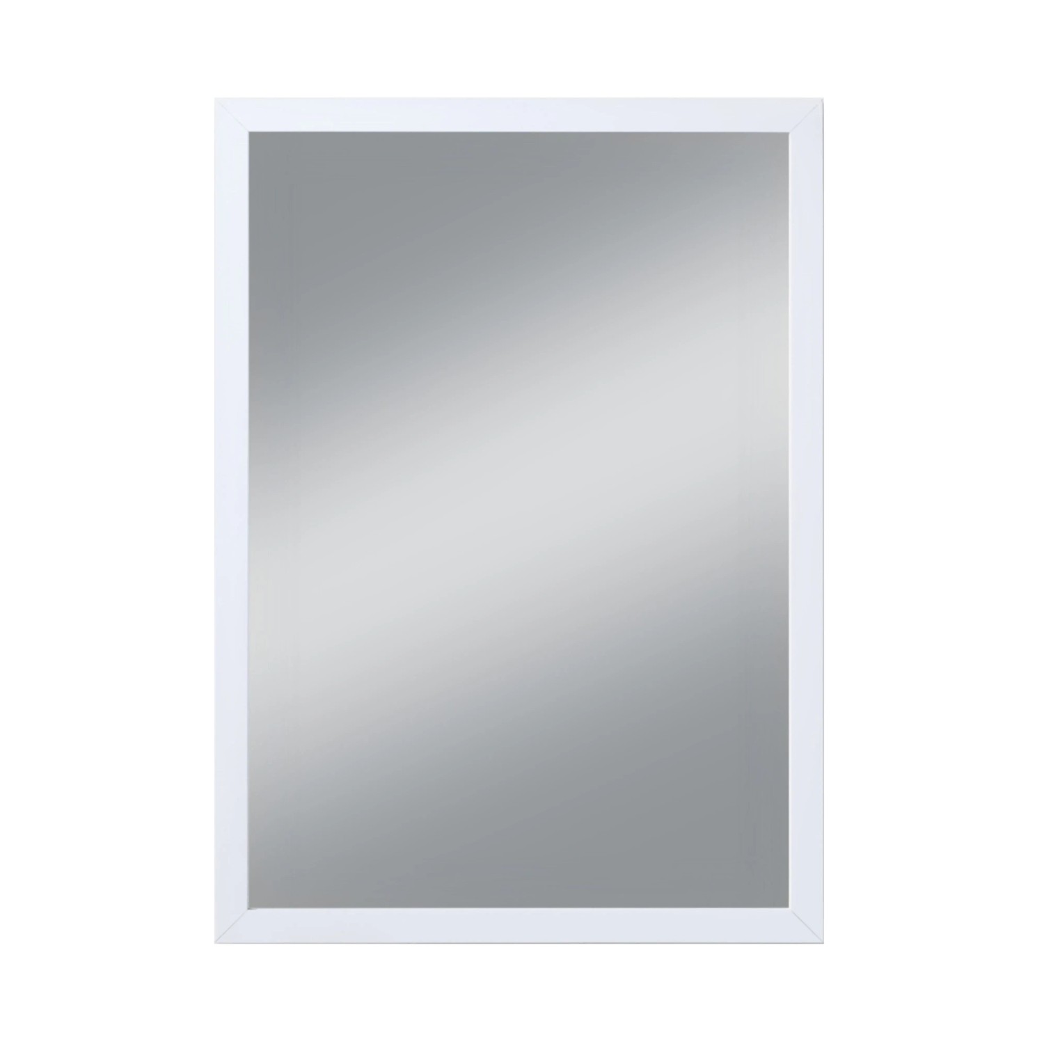 Kristall-Form Rahmenspiegel Beach VIII rechteckig 40 cm x 60 cm Weiß