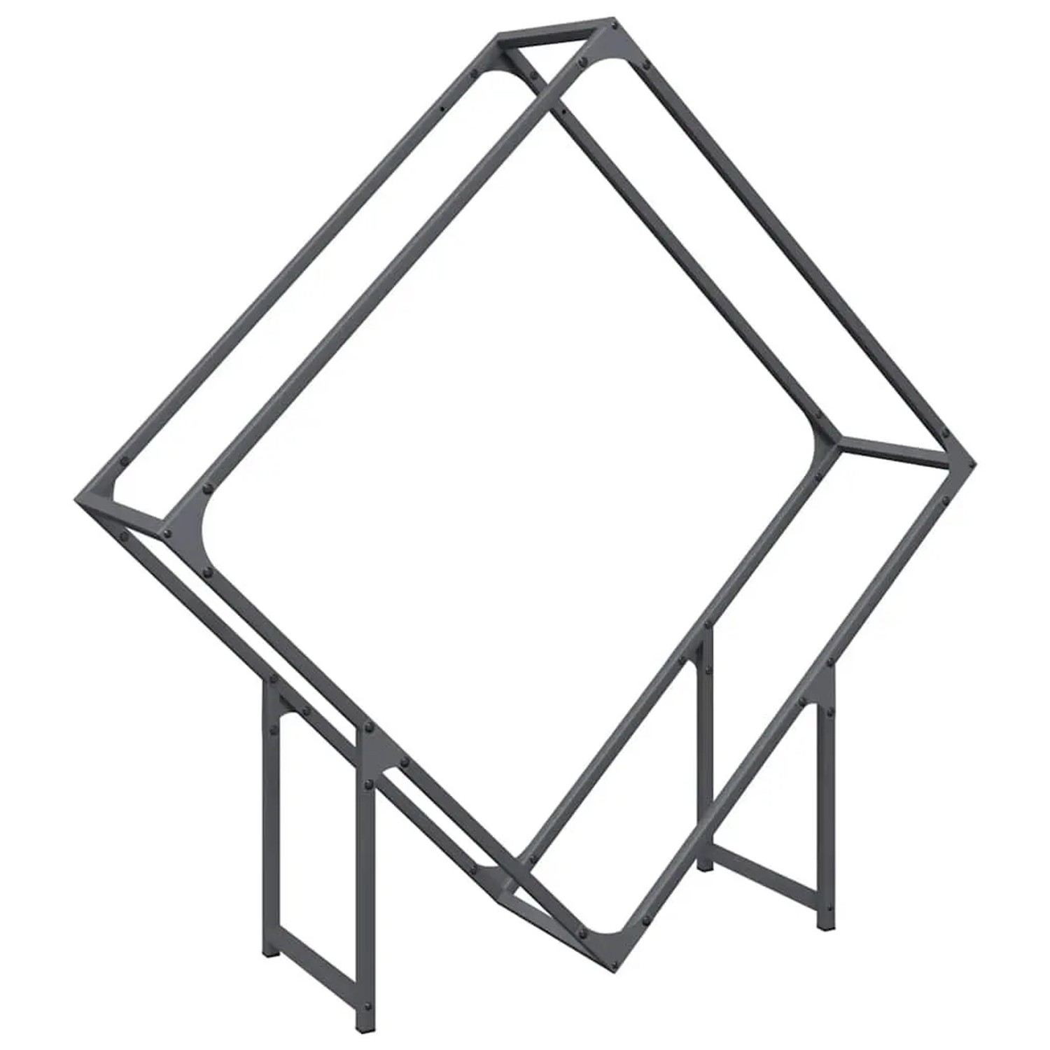vidaXL Brennholzregal Anthrazit 100x25x100 cm Kaltgewalzter Stahl 864289