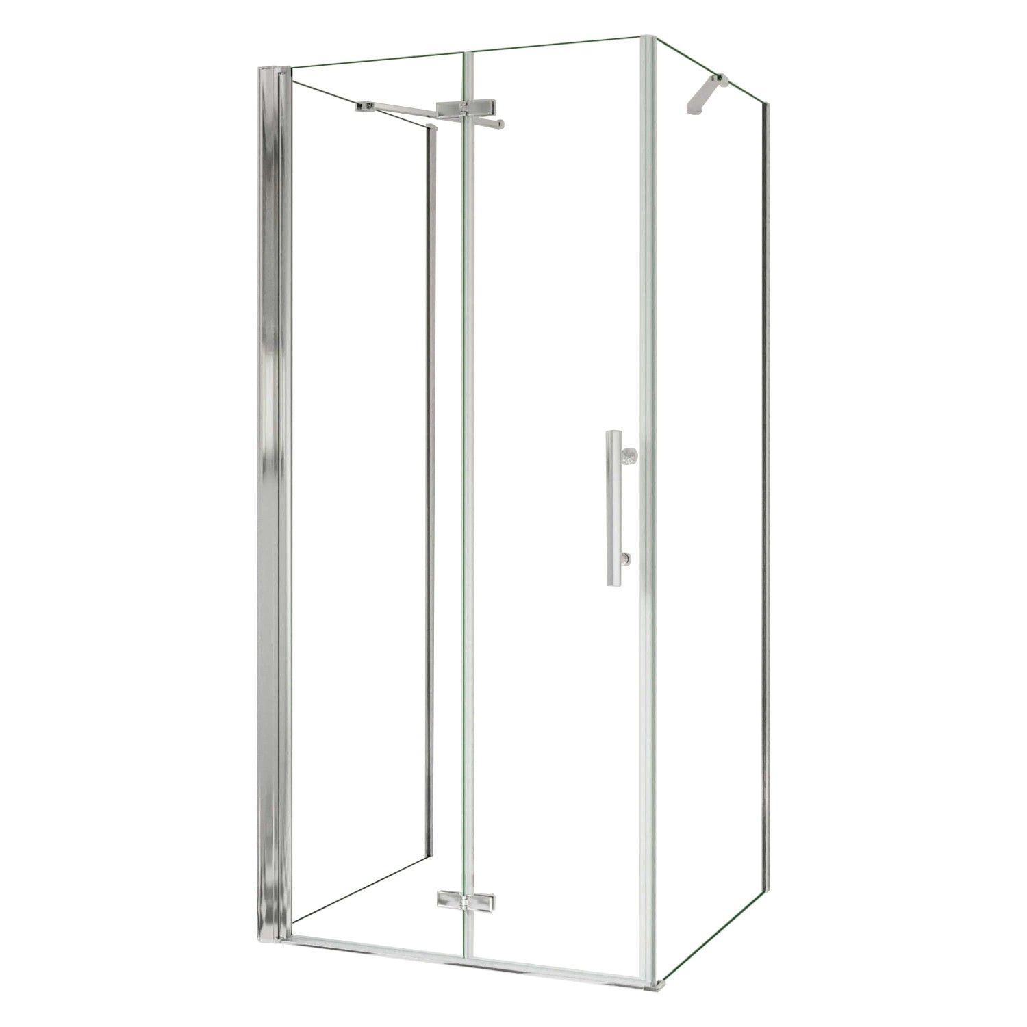 AICA U-Duschkabine Falttür 95x195cm Duschkabine Duschtür Drehtür mit 2x Seitenwand 70x195cm