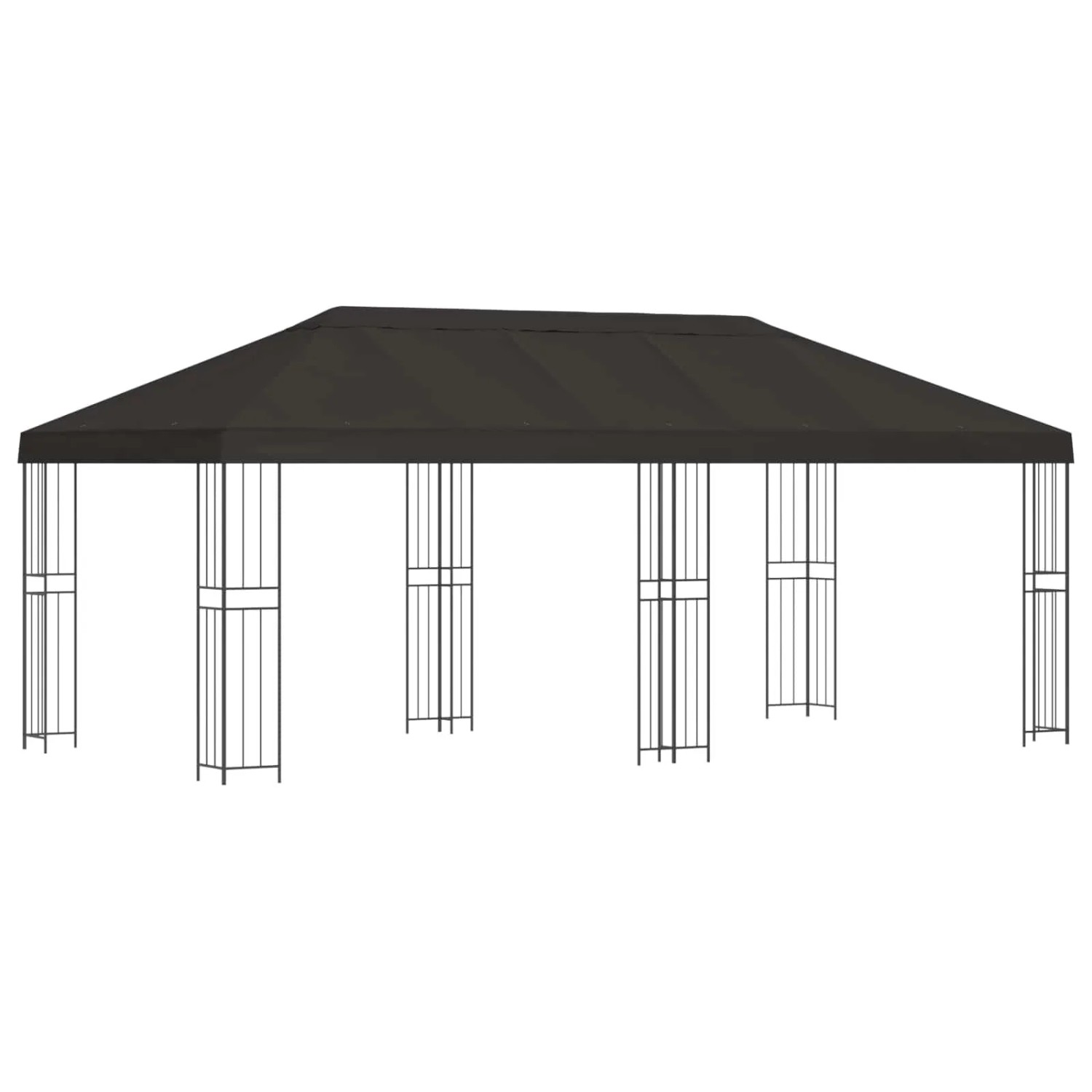vidaXL Pavillon mit Seitenwänden 6 x 3 m Anthrazit Polyester und Stahl 3375984