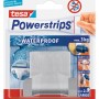 Tesa Waterproof Doppelhaken breit Edelstahl mit Powerstrips für Bad & Küche, bis 3kg.