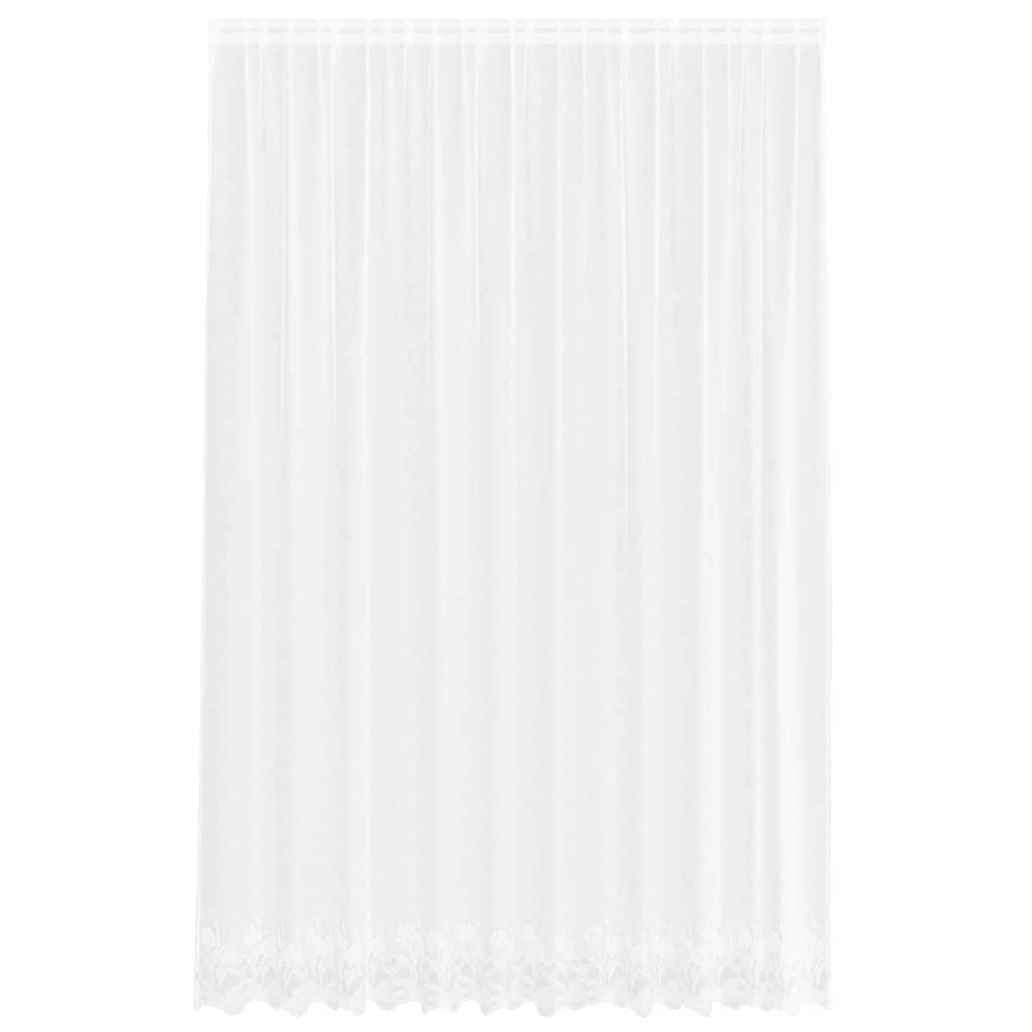 vidaXL Spitzenvorhang mit Vorhängen Weiß 300x300cm Polyester 4107786 günstig online kaufen