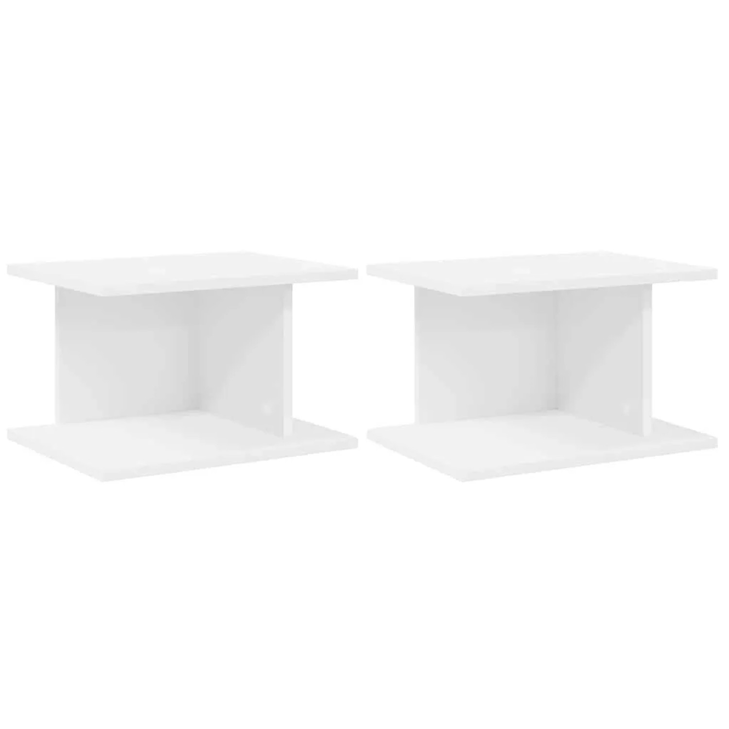 vidaXL Nachttisch 2 Stk Weiß 40 x 30 x 25 cm Holzwerkstoff 891169