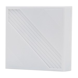 REV Gong elektromechanisch, weiße Türklingel mit 2-Klang-Gong und schrägem Design.