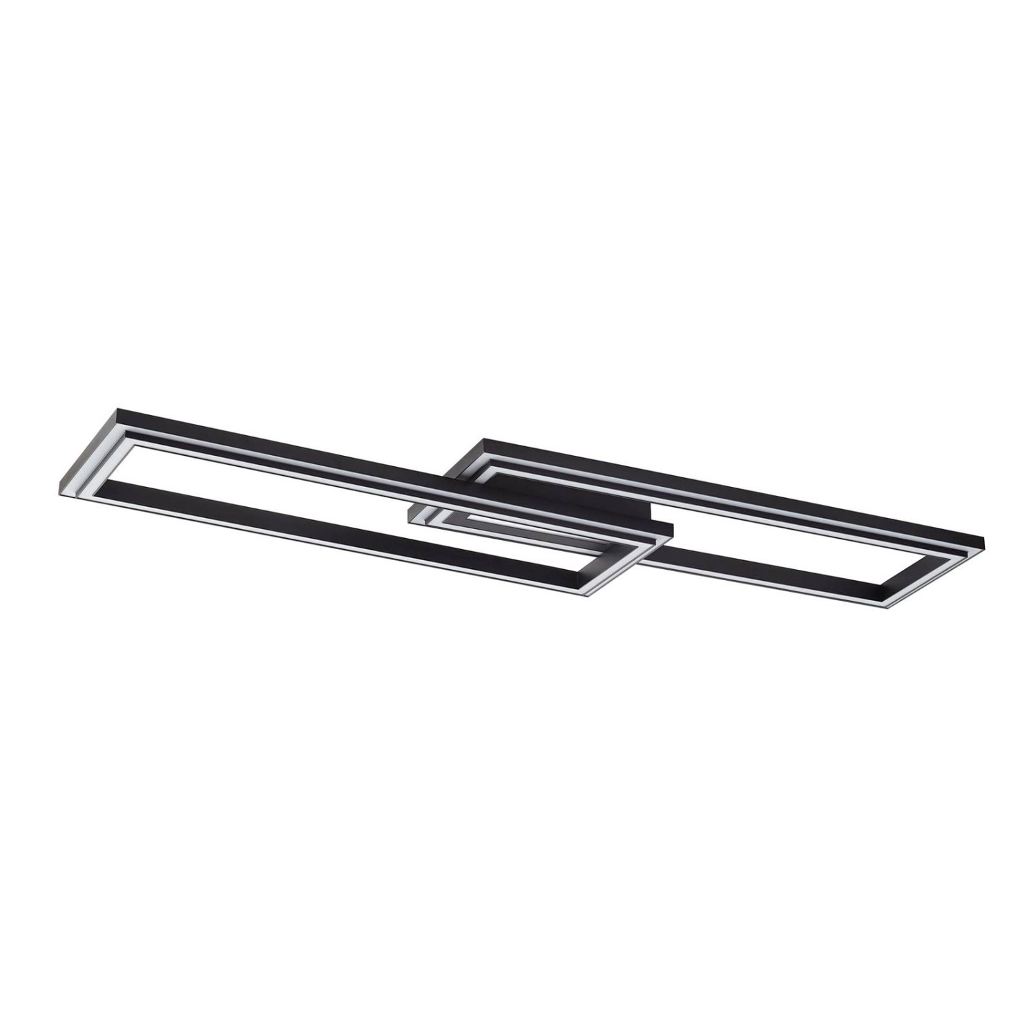 Lucande LED Smart Home Deckenlampe Tjado 10013011 Dimmbar mit Leselampe Modern in Schwarz aus Metall 2-flammig Wohnzimme...