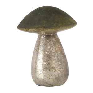 Deko Pilz 'Putu Groß' von Boltze, 12x9 cm, gold-braun, aus Glas. Dekorative Figur für stilvolle Akzente.