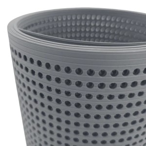 zaunzu Sichtschutz Rille gelocht, Fenstergrau, 26m Rolle. Sichtschutzstreifen für Zaunbau.