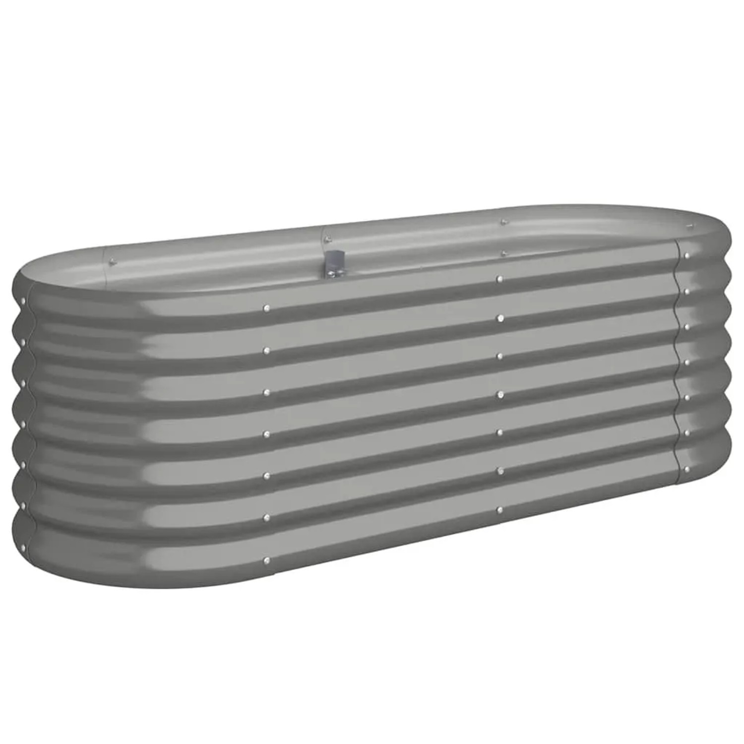 Furnicato Hochbeet Verzinkter Stahl 114x40x36 Cm Grau