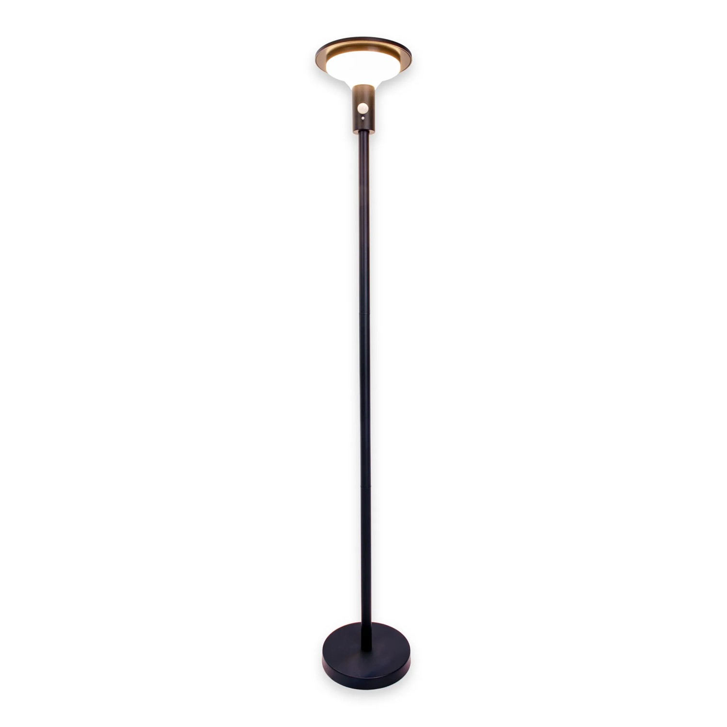 Schwarze LED Solar Stehleuchte Nora, 139cm hoch, für Garten und Terrasse.