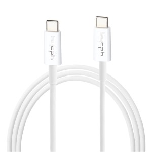 Weißes USB-C Ladekabel (2 m) mit USB-C Anschluss für Computer & Multimedia.