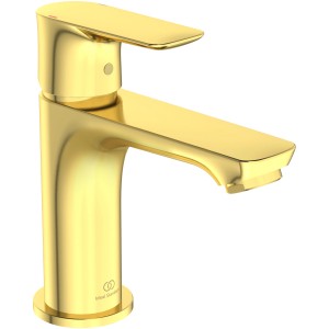 Ideal Standard Connect Air Waschtischarmatur Slim, ohne Ablaufgarnitur, gebürstetes Gold.