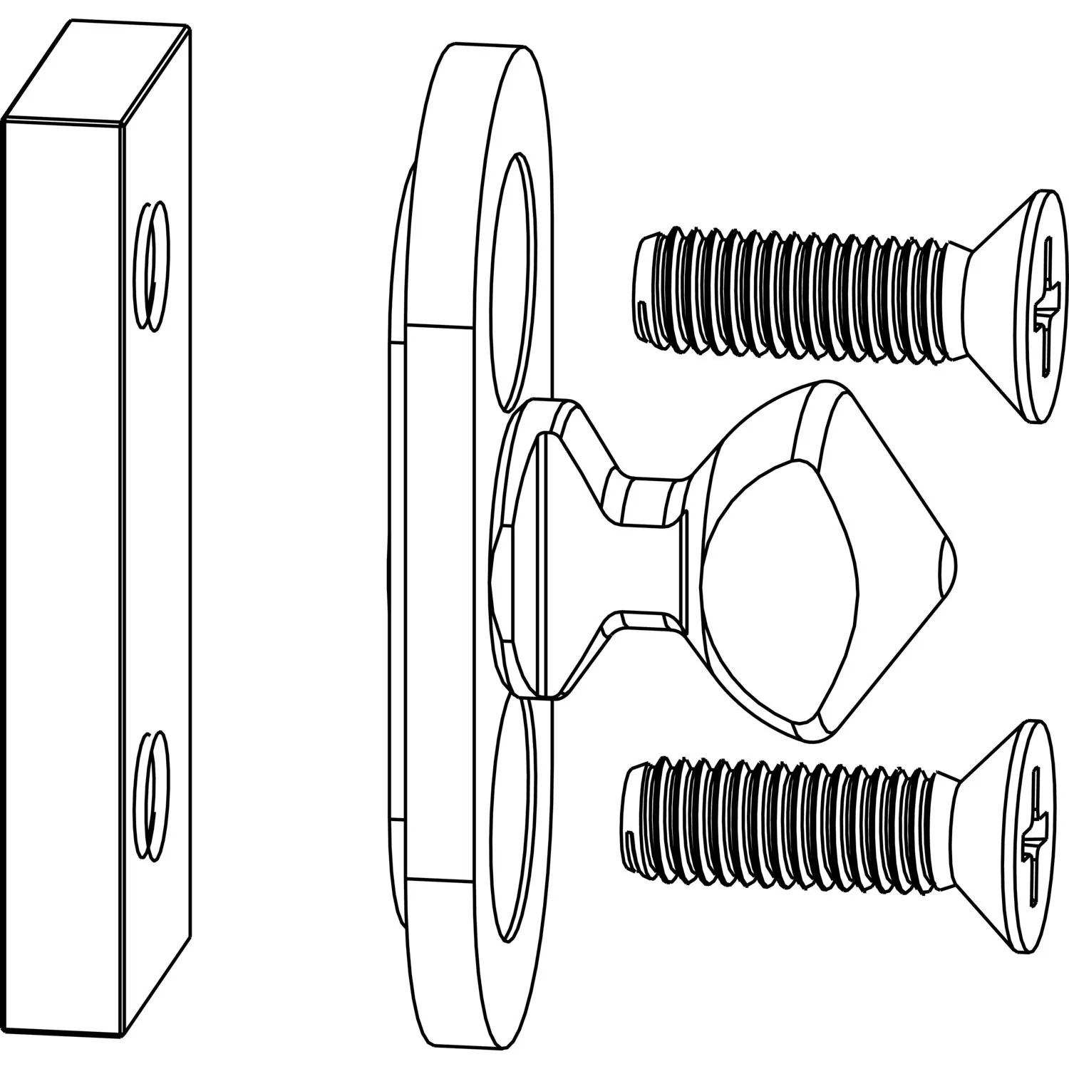 Maco Hs Verriegelungsbolzen Standard Komplett für Schema C/L Silber