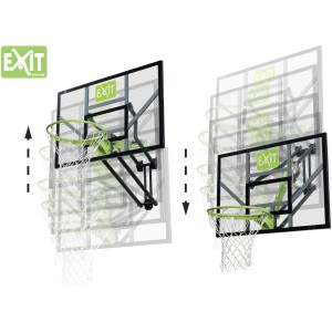 EXIT Galaxy Basketballkorb zur Wandmontage, grün/schwarz, höhenverstellbar.