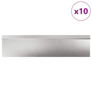 vidaXL Schneckenzaun, 10er Set, Silber, Edelstahl. Gartenzaun zur Schädlingsabwehr.