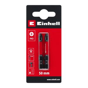 Einhell Impact Bit-Set, 2-teilig, PH2, 50 mm. Schraubendreher-Bits für Akkuschrauber.